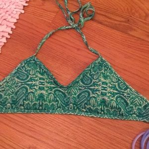 Green bikini top